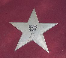 Etoile de Bruno Ganz sur le Boulevard der Stars à Berlin