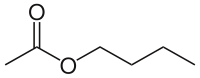 Skeletal formula of butyl acetate