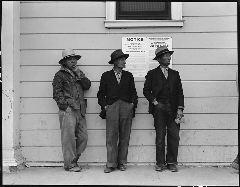 File:Byron, California. Field laborers of Japanese ancestry in front of Wartime Civil Control Administra . . . - NARA - 537774.jpg