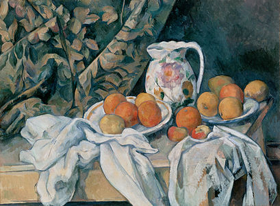 Cézanne, Nature morte au rideau, (1898), Musée de l'Ermitage.