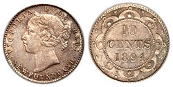 Canadá Terranova Victoria 10 centavos 1894.jpg