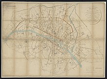 1852 (Achin, Carte statistique des égouts de la ville de Paris)