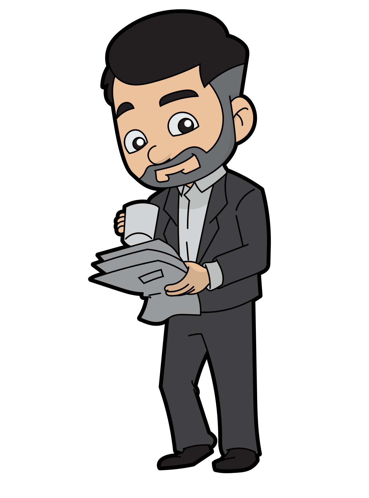 Download File Cartoon Businessman Drinking Coffee Svg Wikimedia Commons