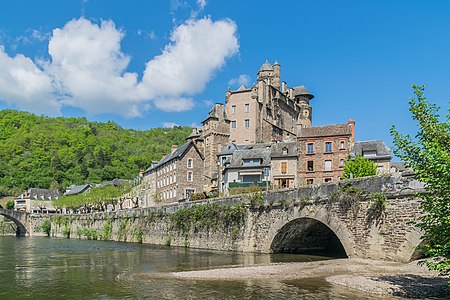 View of the castle of Estaing, Aveyron, France