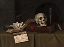 Memento mori paintings emphasize the inevitability of death. Clevelandart 1965.235.jpg