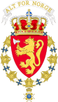 Coat of Arms of Harald V, King of Norway (Seraphim Variant).svg