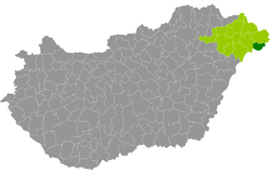 A Csengeri járás elhelyezkedése Magyarországon