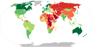 민주주의 지수: 나라별 목록, 평가 기준표, 같이 보기