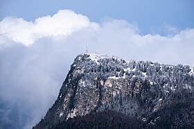 La dent de Vaulion en hiver.