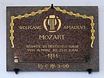 Wolfgang Amadeus Mozart – Gedenktafel