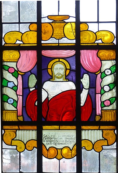 File:Dietersdorf Pfarrkirche - Fenster 2 Christus.jpg