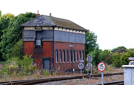 The signal box pictured in 2009