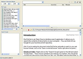 Скриншот программы DocFetcher