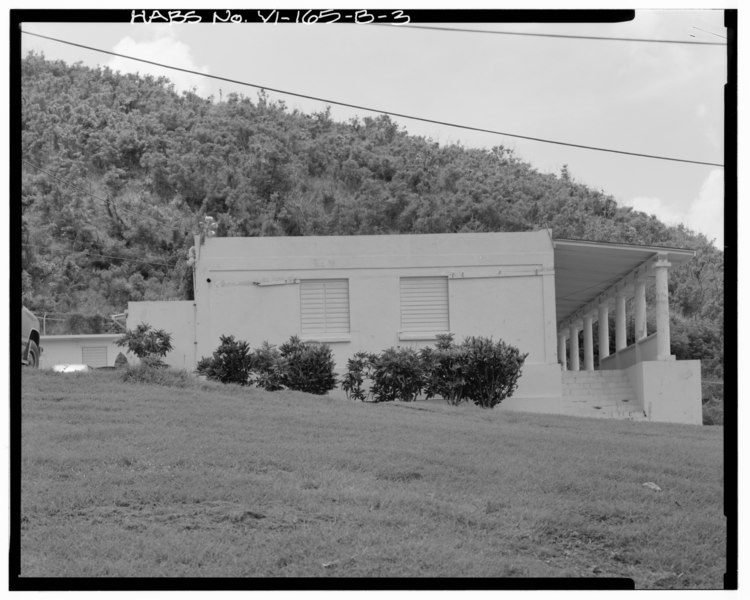 File:EAST SIDE - Ham's Bluff Lighthouse, Assistant Keeper's Quarters, Maroon Ridge of Ham's Bluff, North Star, St. Croix, VI HABS VI,1-STCR,1B-3.tif