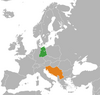 Location map for East Germany and Yugoslavia.
