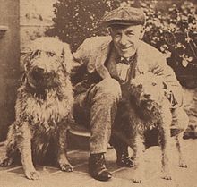 Edward Bok with dogs.