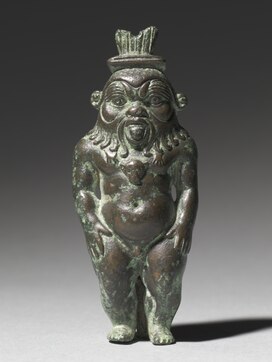 Statuette of Bes; 525 BC; bronze; overall: 8 × 3.5 × 2.2 cm; Cleveland Museum of Art (Cleveland, Ohio, USA)