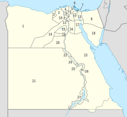 Egypt, administrative divisions - Nmbrs - monochrome.svg