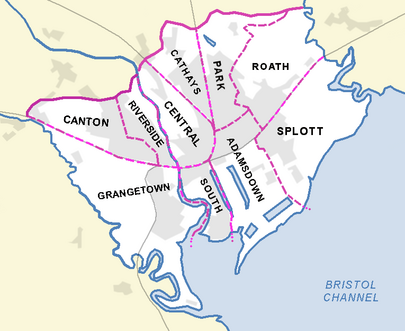 Wards of Cardiff, 1890 Electoral wards of Cardiff County Borough 1890.png