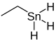 Strukturformel von Ethylzinntrihydrid