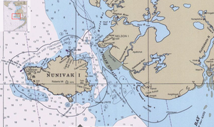 Мапа острова Нунівак