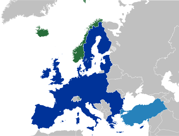 File:Europäische Zollunion und Partnerstaaten.svg