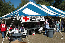 ARC is set up in a community hard hit by the tornadoes, Florida, 2007. FEMA - 28112 - Photograph by Mark Wolfe taken on 02-06-2007 in Florida.jpg