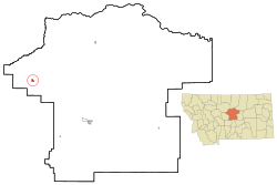 Ubicación de Denton, Montana