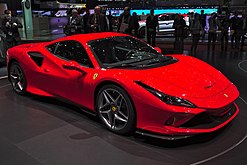 Ferrari F8 Tributo, en el Salón del Automóvil de Ginebra de 2019.