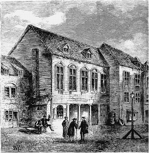Marshalsea Prison, London, where Hutchinson's father was detained for two years for "heresy"