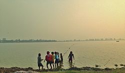 Fishermen by Lake Hasanpur