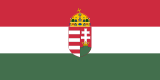 Сцяг Каралеўства Венгрыя ў складзе Аўстра-Венгрыі з 21 снежня 1867 па 12 лістапада 1918
