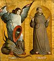 Ærkeenglen Michael med Frans af Assisi. 1505
