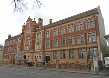 The former Municipal Technical College (1895-96) is loosely Jacobean in style. Former Brighton Municipal Technical College, Richmond Terrace, Brighton (IoE Code 481153) (January 2012).JPG