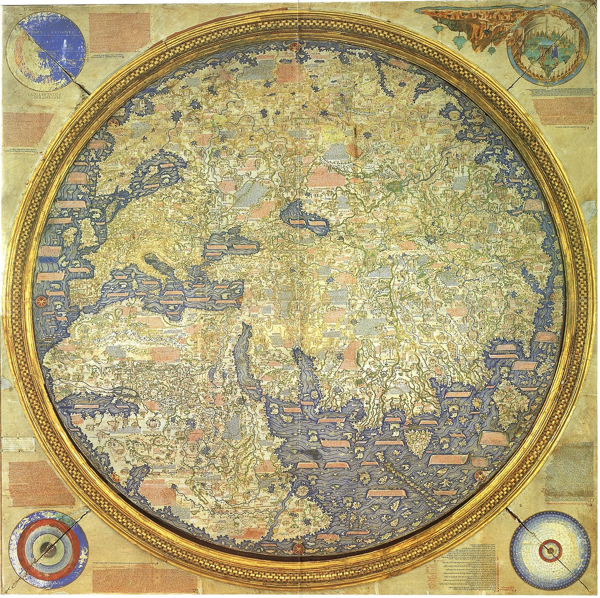 MAPA MUNDI DE MADERA CIRCULAR