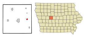 Greene County Iowa Incorporated and Unincorporated areas Grand Junction Highlighted.svg