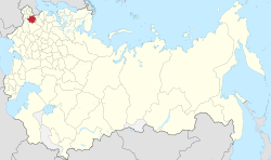 Grodnon kuvernementti Venäjän keisarikunnan kartalla 1914.