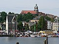 Blick über Flensburger Hafen (Im Hintergrund das Alte Gymnasium)