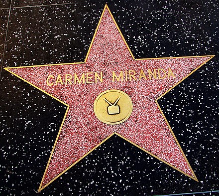Miranda's star on the Hollywood Walk of Fame