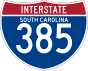 Indicatore della Interstate 385