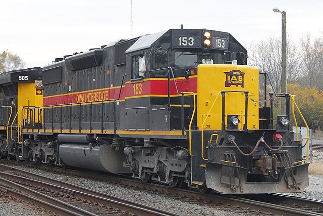 The Iowa Interstate Railroad is a typical example of a Class II regional railroad in Iowa, Nebraska, and Illinois.