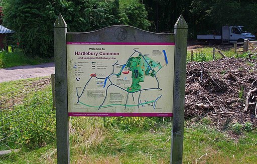 Information board on Hartlebury Common, near Hartlebury, Worcs - geograph.org.uk - 3638535