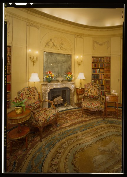 File:Interior view, closer view in the Salon looking to fireplace and mantel (Duplicate view of HABS DC-825-18) - Dumbarton Oaks, 3101 R Street, Northwest, Washington, District of HABS DC,GEO,234-35 (CT).tif