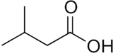 Formule topologique de l'acide 3-méthylbutanoïque