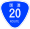 Japanese National Route Sign 0020.svg