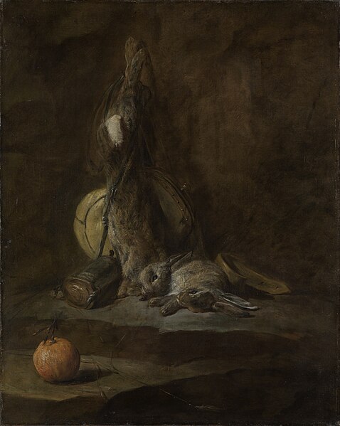 File:Jean-Baptiste-Siméon Chardin - Stillleben mit totem Kaninchen (1728).jpg