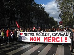 Manifestation du 16 octobre 2010 à Paris.