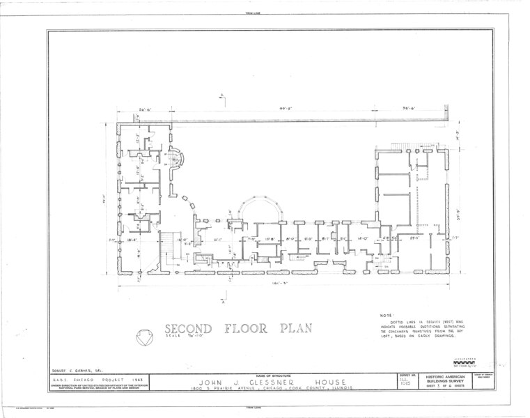 File:John J. Glessner House, 1800 South Prairie Avenue, Chicago, Cook County, IL HABS ILL,16-CHIG,17- (sheet 3 of 6).tif