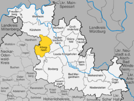 Kaart van Königheim