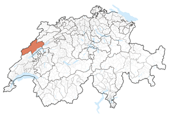 Location of the canton in Switzerland